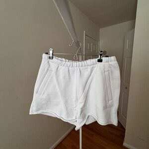 Gymshark White Loopback Sweat Shorts